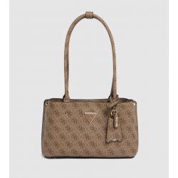 GUESS WOMEN BAG MERIDIAN SHOULDER SATCHEL Brown