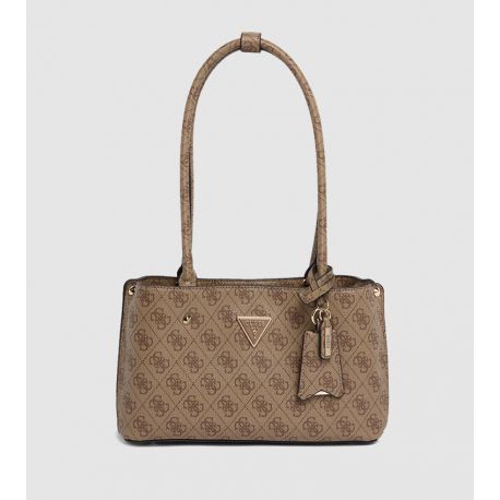GUESS WOMEN BAG MERIDIAN SHOULDER SATCHEL Brown